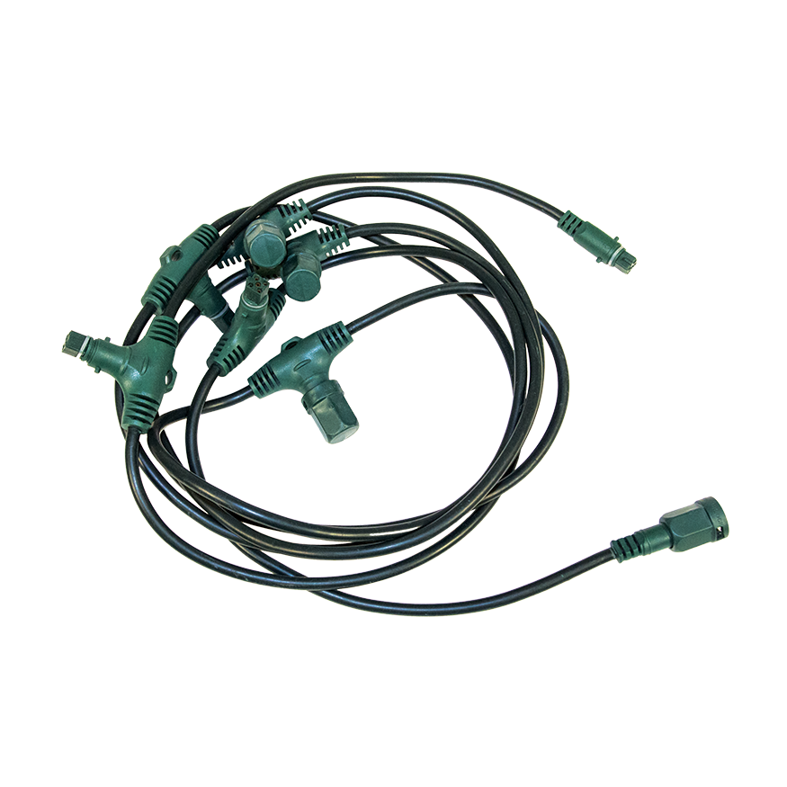 Dekra-Lite Low Voltage 6' Motherline 3 T-Taps 12x24x12 sp, Grn Wire
