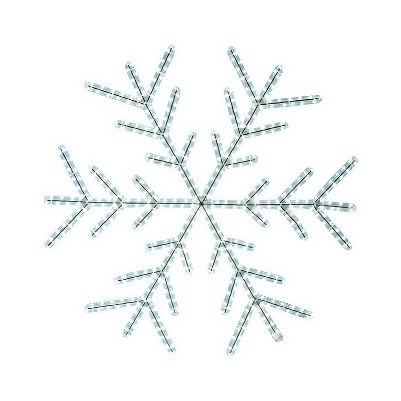 Majestic Snowflake LED Ropelight Pole Mount