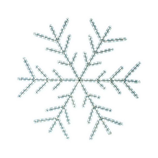 Majestic Snowflake LED Ropelight Pole Mount