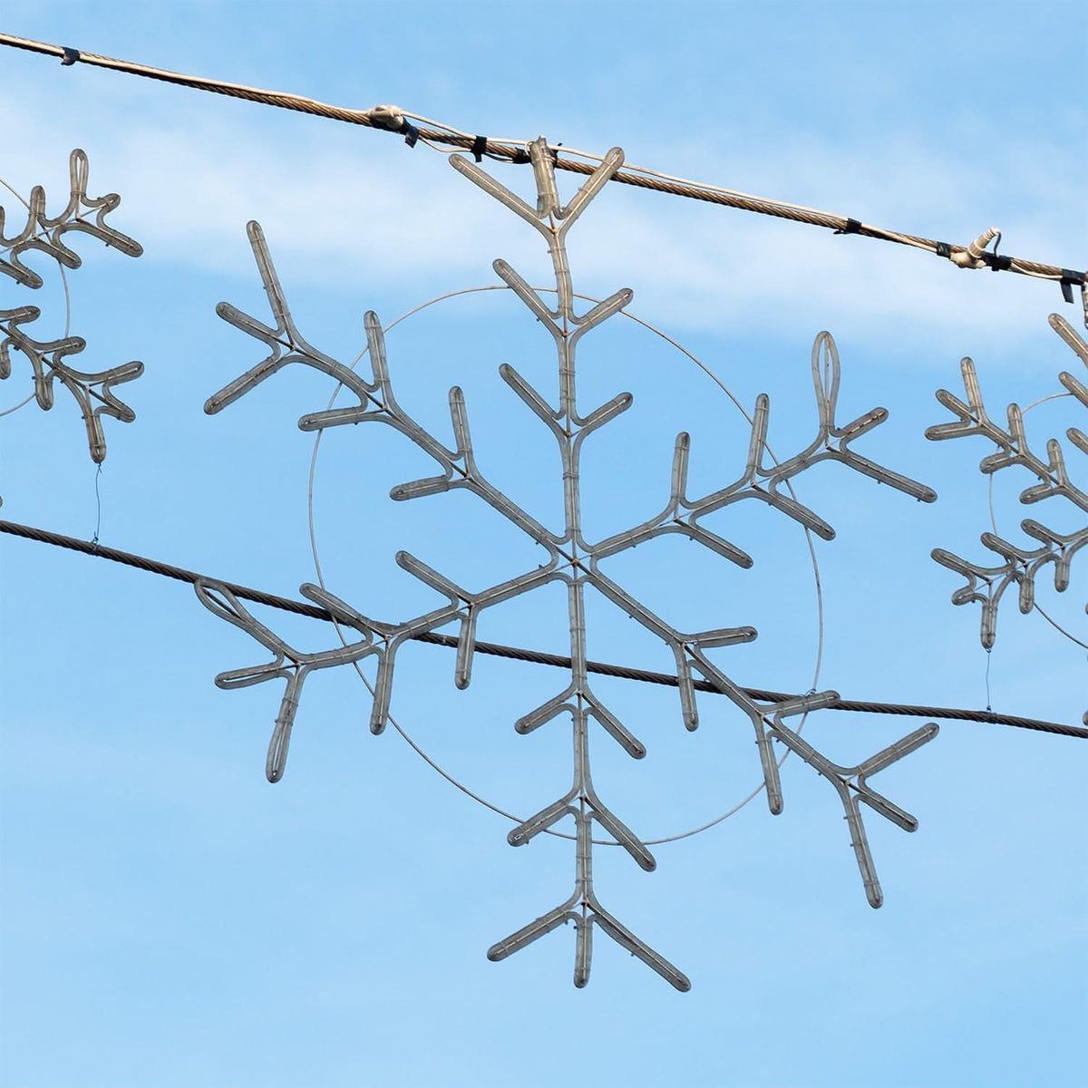 Dekra-Lite Majestic Snowflake LED Ropelight Pole Mount Display