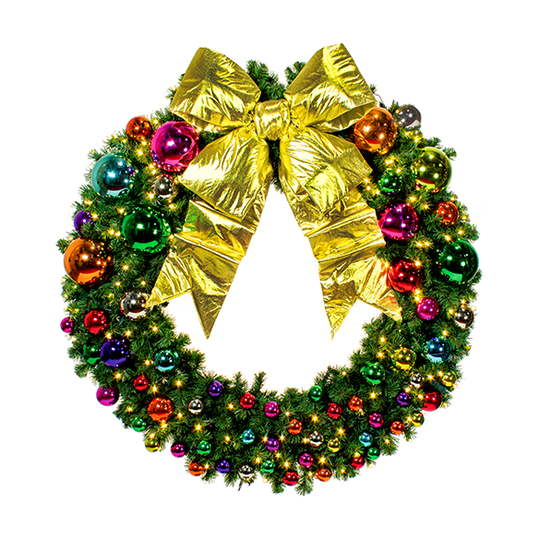 Multicolor Pop Pre-Decorated Wreaths