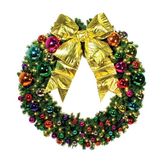 Multicolor Pop Pre-Decorated Wreaths