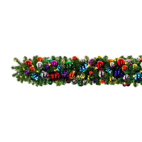 Multicolor Pop Pre-Decorated Garlands 10' Sections
