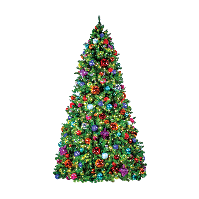 Multicolor Pop Pre-Decorated Trees