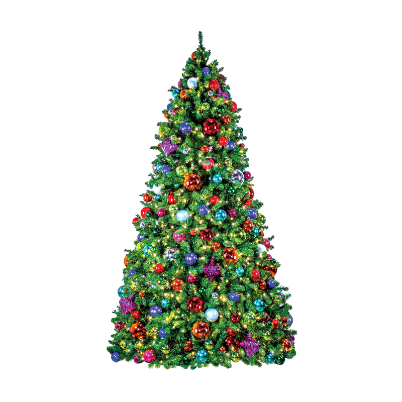 Multicolor Pop Pre-Decorated Trees