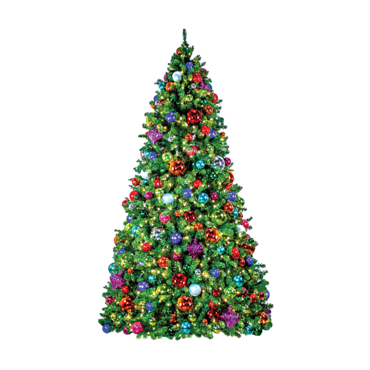 Multicolor Pop Pre-Decorated Trees