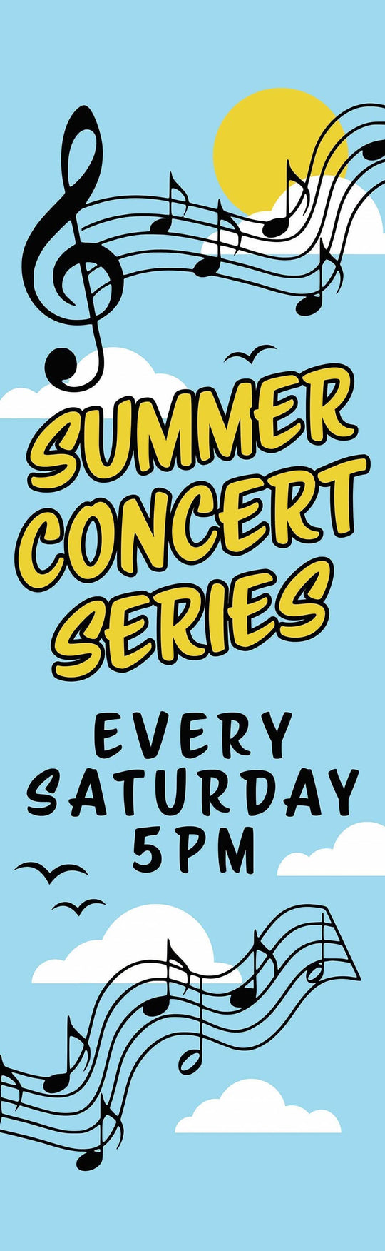 Music Concert Series Single Vinyl Banner