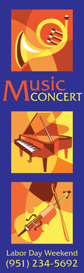 Music Concert Single Vinyl Banner Dekra-Lite
