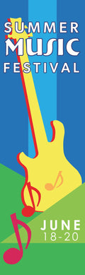 Music Festival Single Vinyl Banner Dekra-Lite