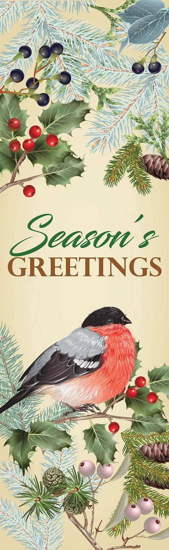 Natural Holiday Single Vinyl Banner