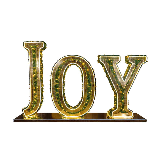 Mirror Mosaic "JOY" Letters
