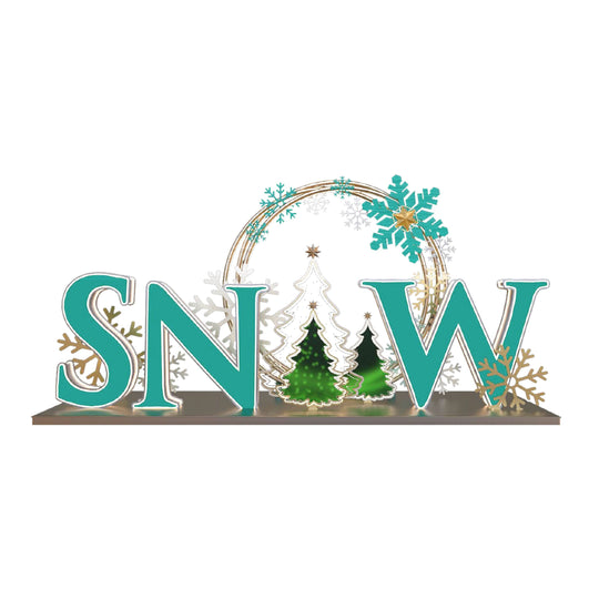 Giant Snow Lettering