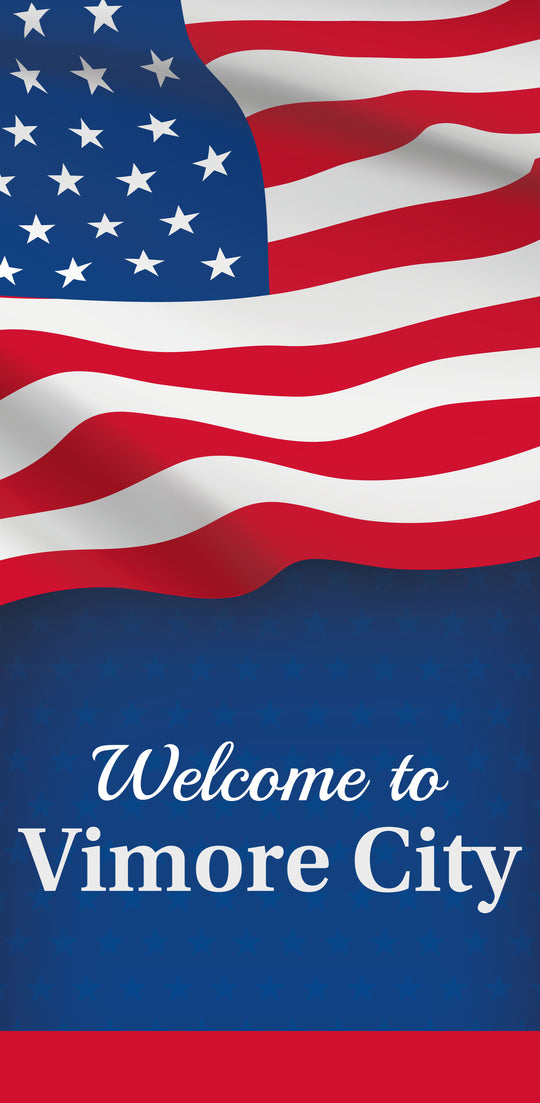 Patriotic City Single Vinyl Banner