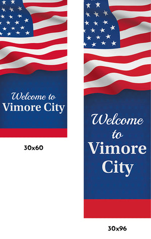 Patriotic City Single Vinyl Banner