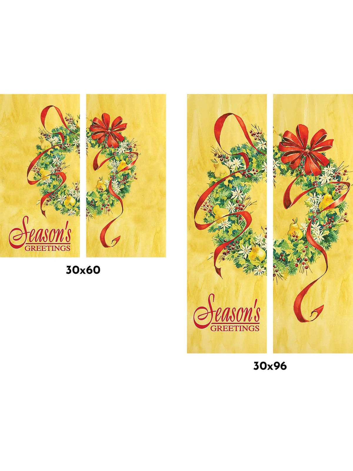 Pear Wreath Double Vinyl Banner Set