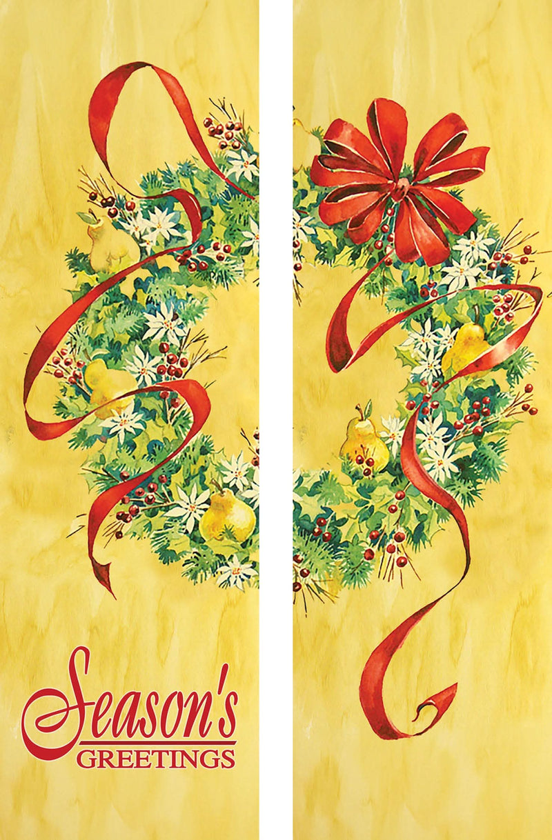 Pear Wreath Double Vinyl Banner Set