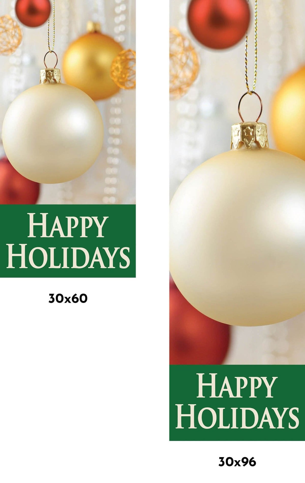 Photographic Ornament Drop Single Vinyl Banner