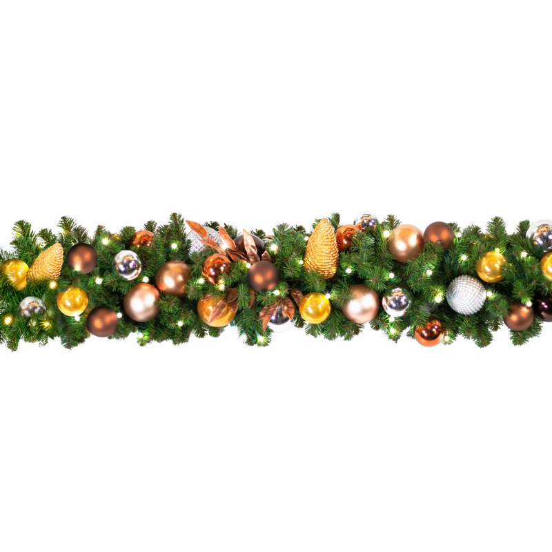 Precious Metals Pre-Decorated Garlands 10' Sections