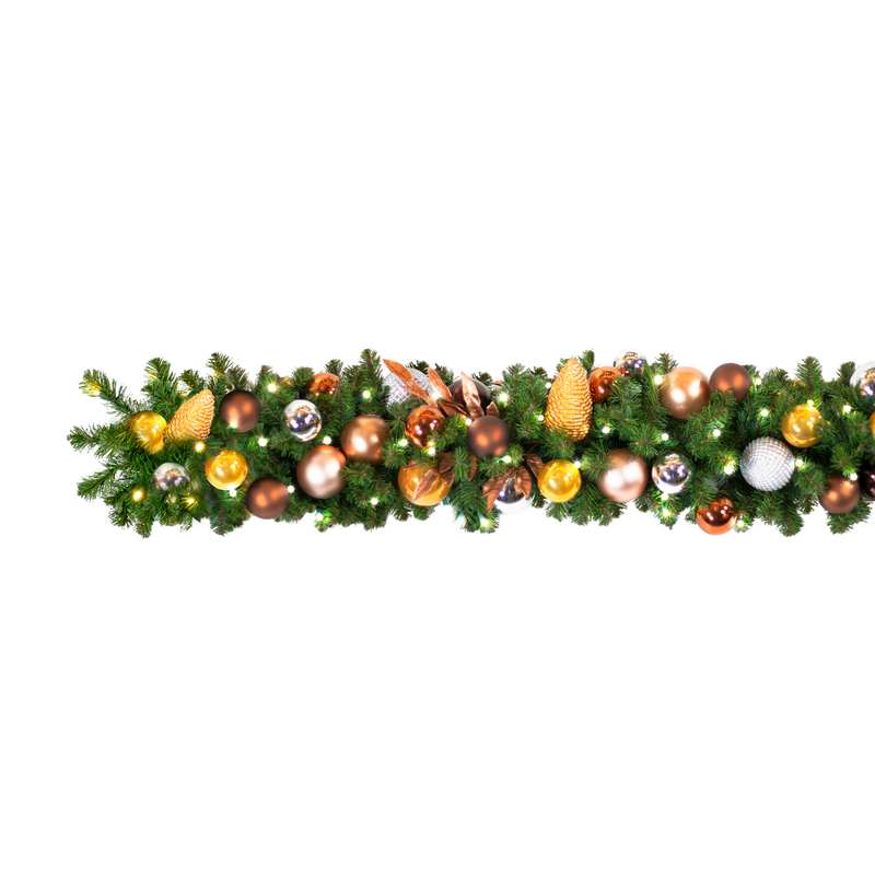 Precious Metals Pre-Decorated Garlands 10' Sections