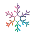 Colorful RGB snowflake-shaped ornament