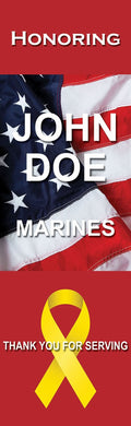 Red Honors Single Vinyl Banner Dekra-Lite