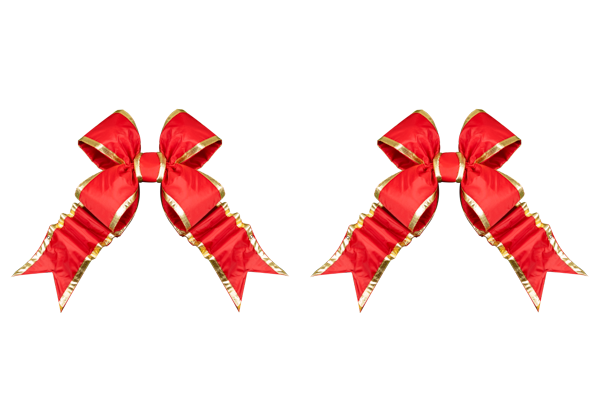 Red Structural Bow with Gold Trim 15", 18", and 24"