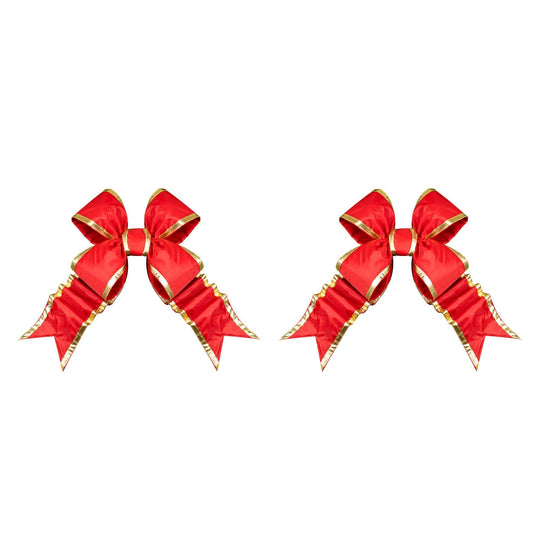 Red Structural Bow with Gold Trim 15", 18", and 24"