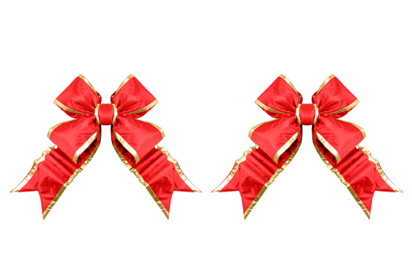 Red Structural Bow with Gold Trim 36", 48", and 60"