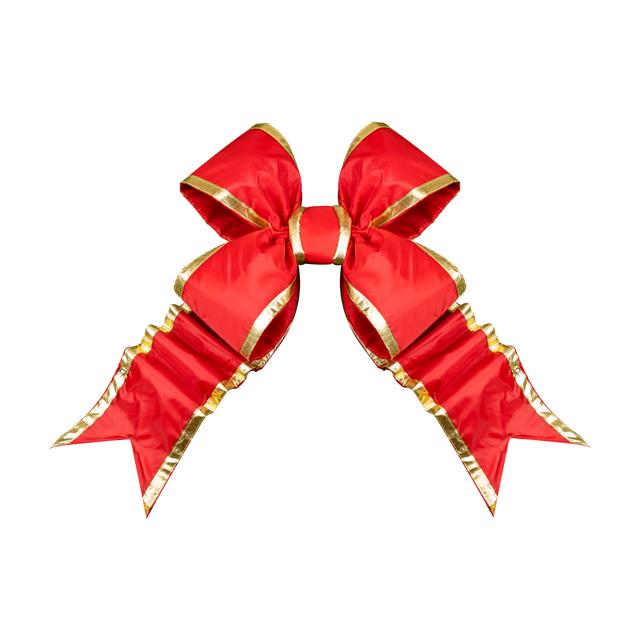 Red Structural Bow with Gold Trim 15", 18", and 24"