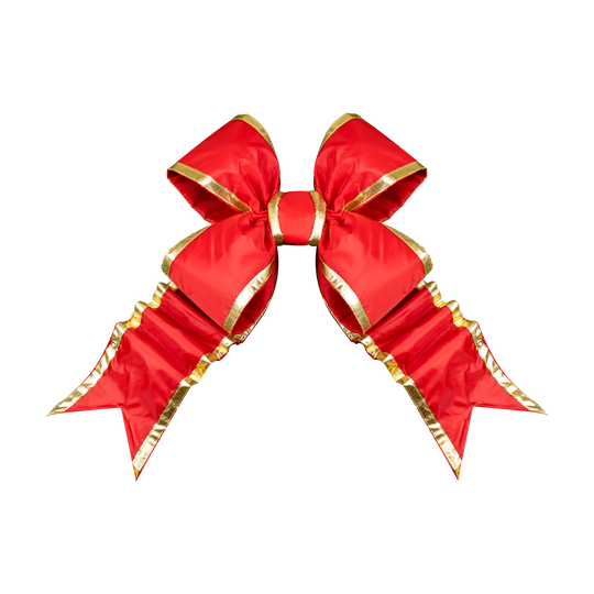 Red Structural Bow with Gold Trim 15", 18", and 24"