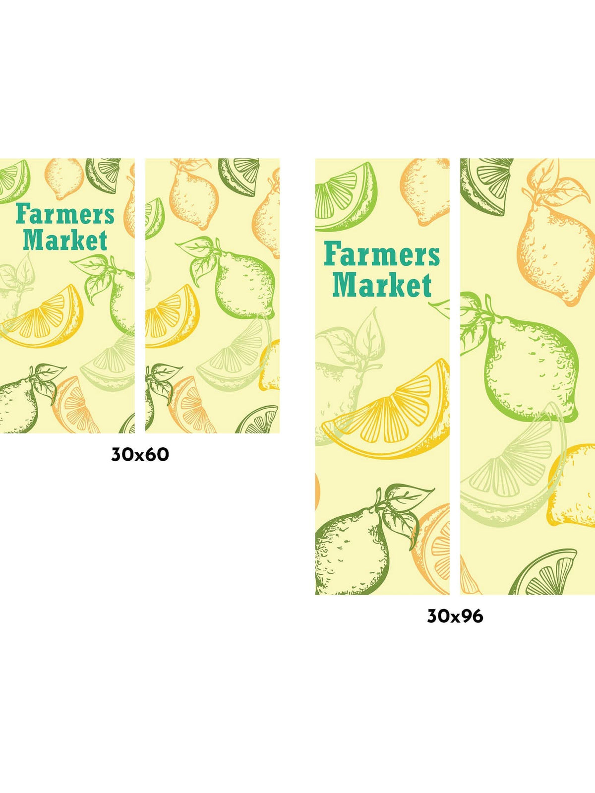 Refreshing Farmers Market Double Vinyl Banner Set