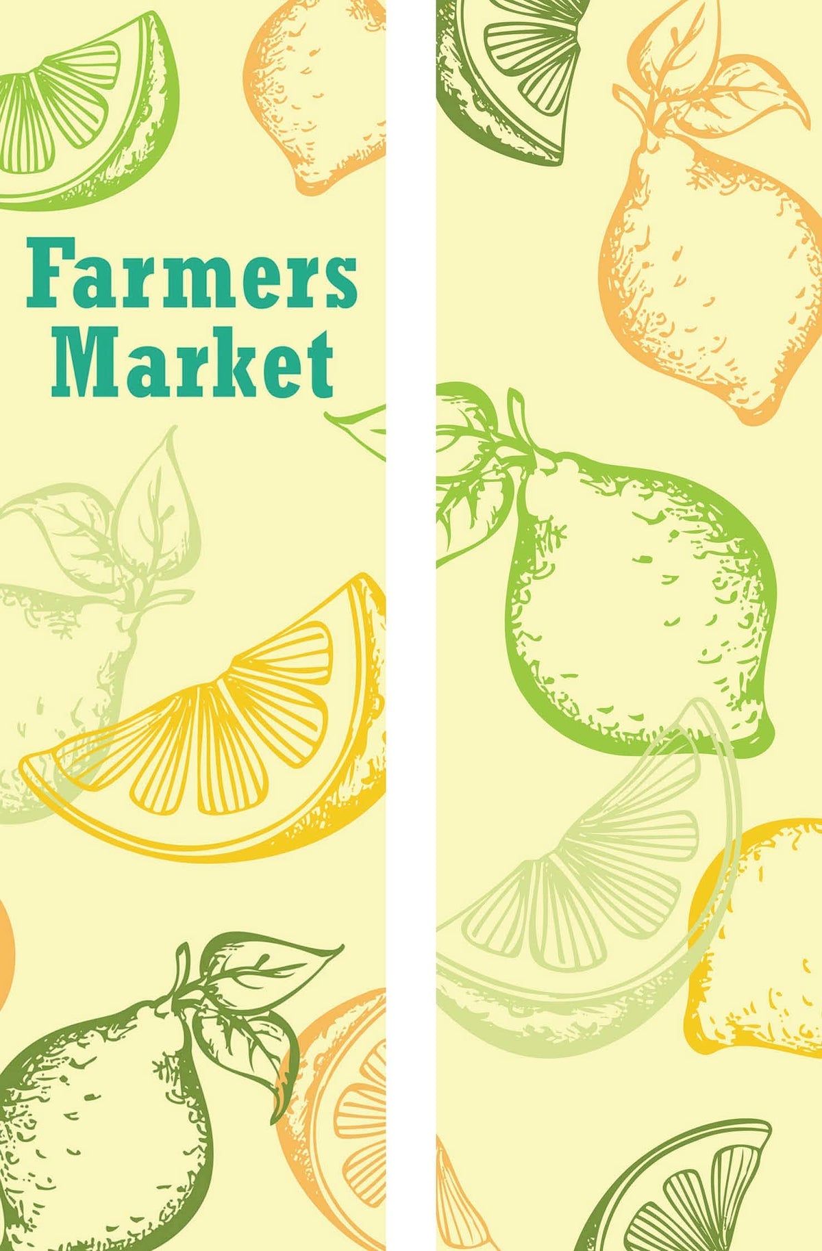 Refreshing Farmers Market Double Vinyl Banner Set