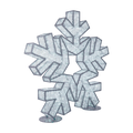 Decorative Regal Snow flakes light fixture isometric
