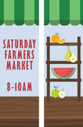 Saturday Farmers Market Double Vinyl Banner Dekra-Lite