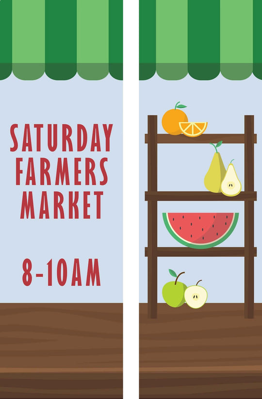 Saturday Farmers Market Double Vinyl Banner
