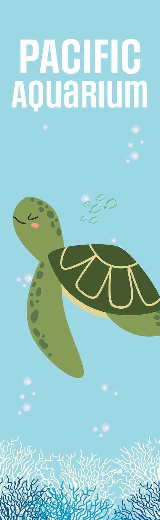 Sea Turtle Aquarium Single Vinyl Banner