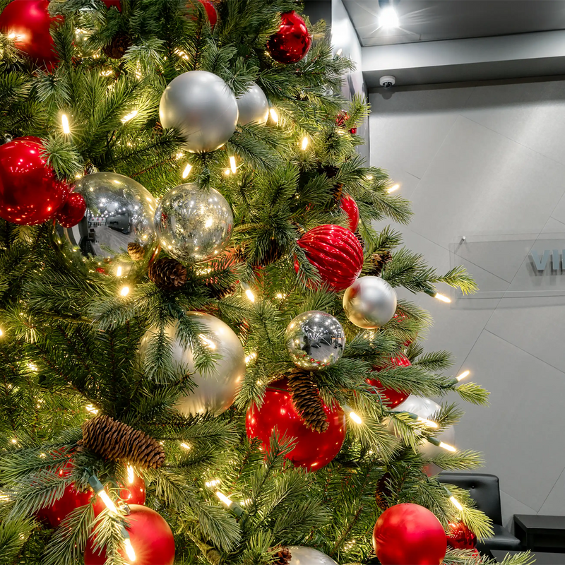 Shiny Ribbed Ornaments