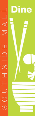 Silhouette Dine Single Vinyl Banner Dekra-Lite