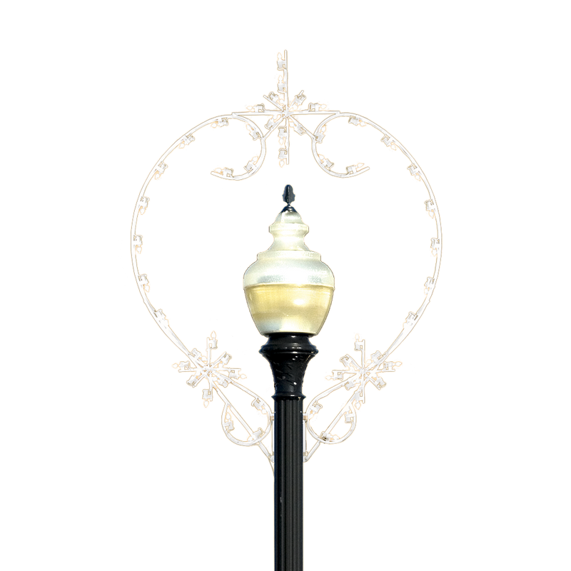 Snowbursts Lamppost Silhouette