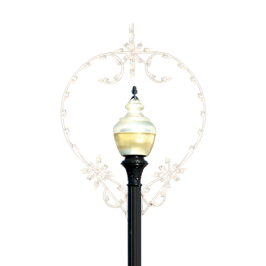 Snowbursts Lamppost Silhouette