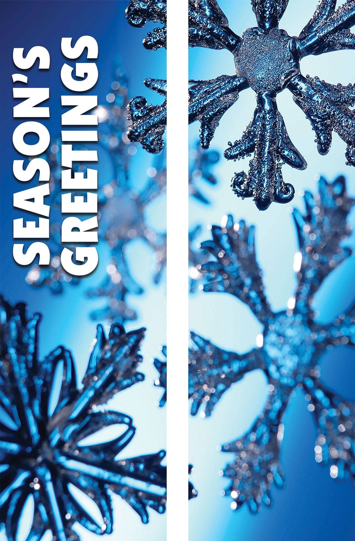 Snowfall Blue Double Vinyl Banner Set