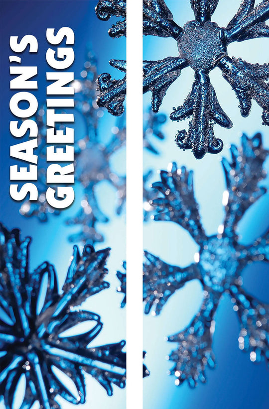 Snowfall Blue Double Vinyl Banner Set