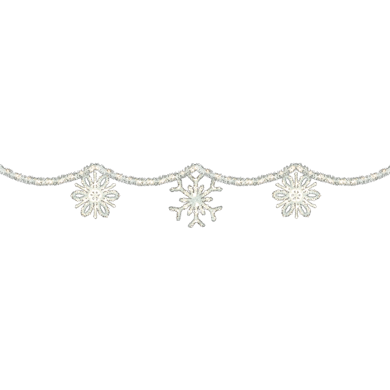 Snowflake Skyline Overhead Decor, Lit