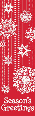 Snowflake Stripes Single Vinyl Banner Dekra-Lite