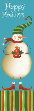 Snowman & Stripes Single Vinyl Banner Dekra-Lite