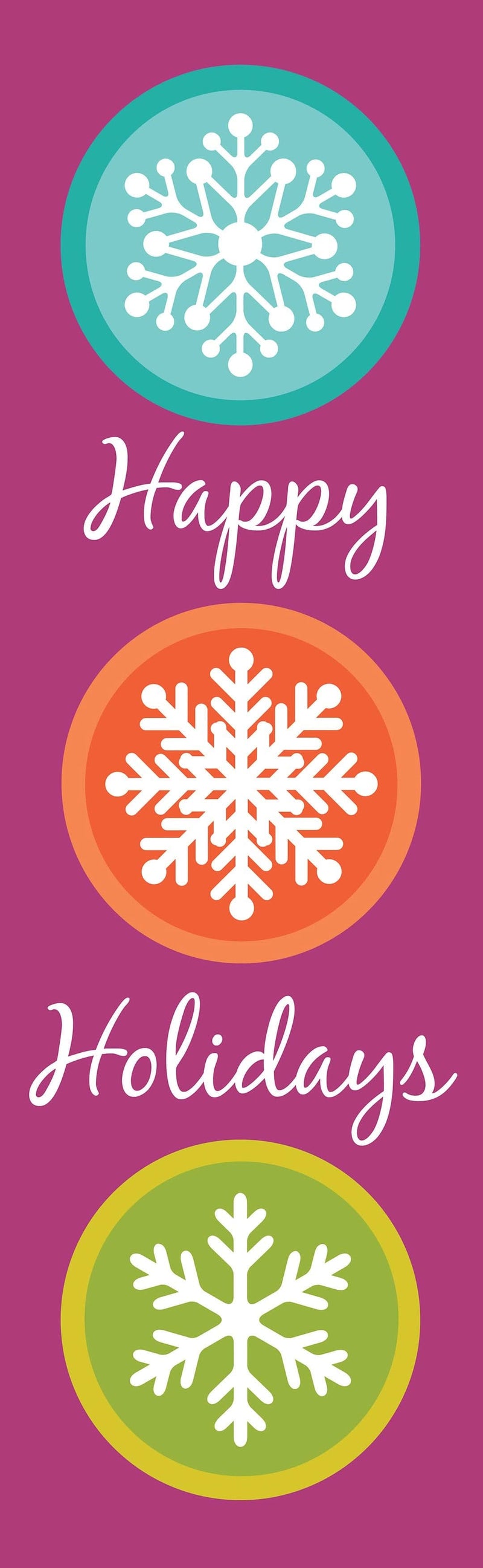 Snowy Circles Single Vinyl Banner