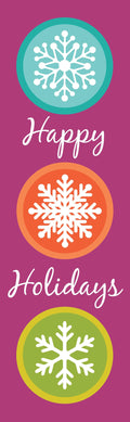 Snowy Circles Single Vinyl Banner Dekra-Lite