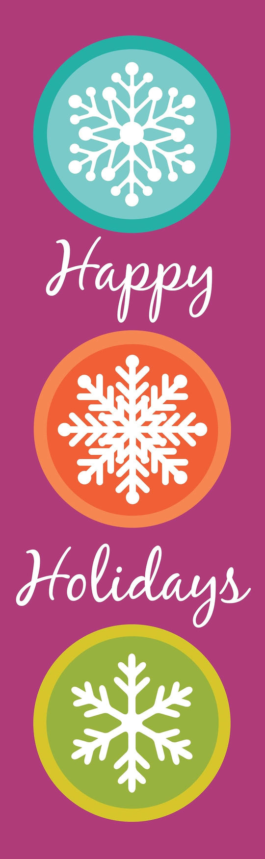 Snowy Circles Single Vinyl Banner