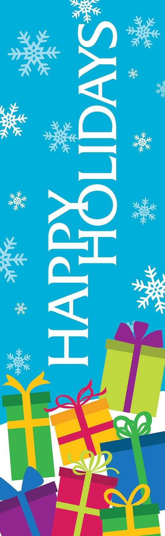 Snowy Gifts Single Vinyl Banner