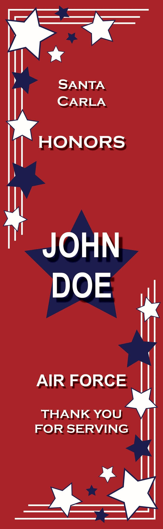 Star Honors Single Vinyl Banner